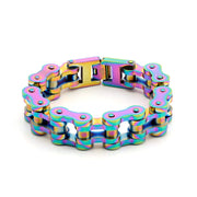 Men's titanium steel bicycle chain bracelet, view 9 - MRSLM