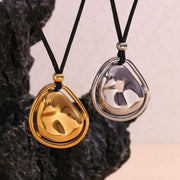 double layered meteorite pendant necklace - MRSLM