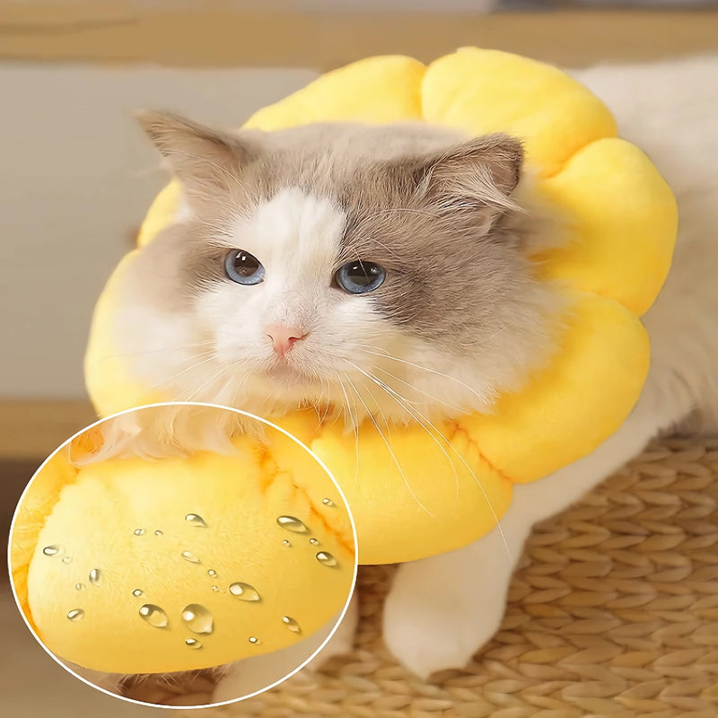 yellow sunflower cat collar, view 5 - MRSLM