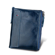 men's short RFID leather wallet, view 11 - MRSLM