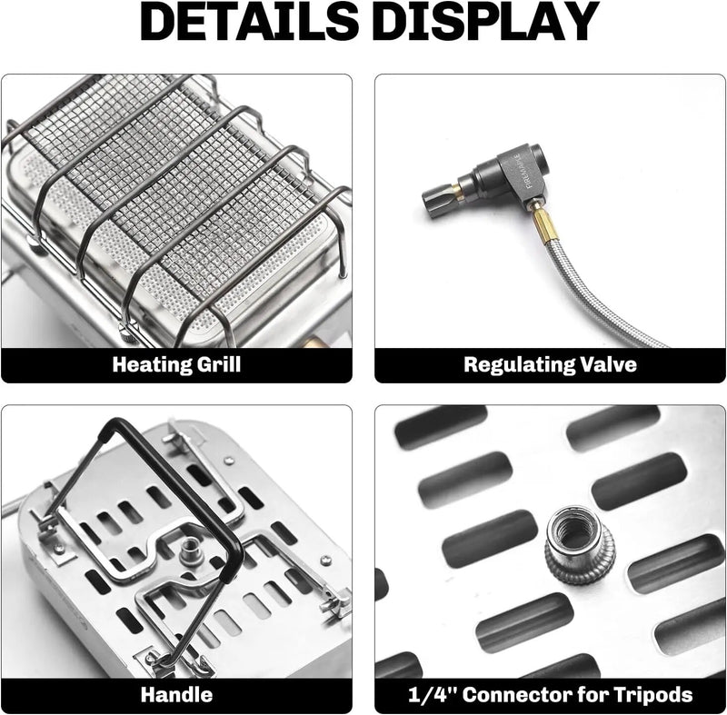 portable infrared camping gas burner, view 5 - MRSLM