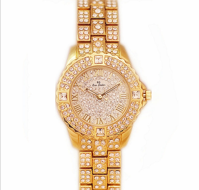 full diamond ladies quartz watch, view 8 - MRSLM