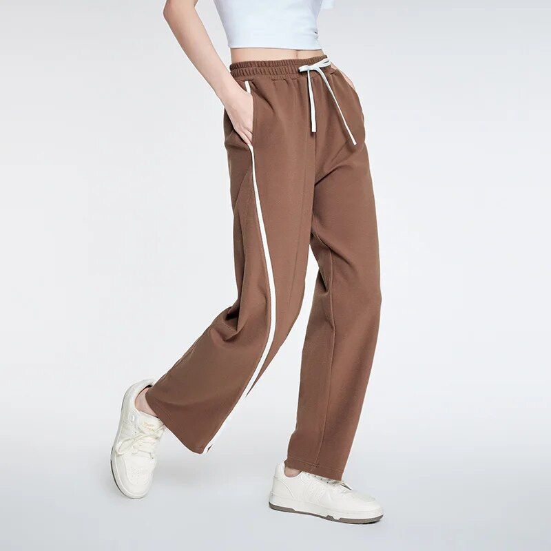 Women Casual Contrast Color Sweatpants