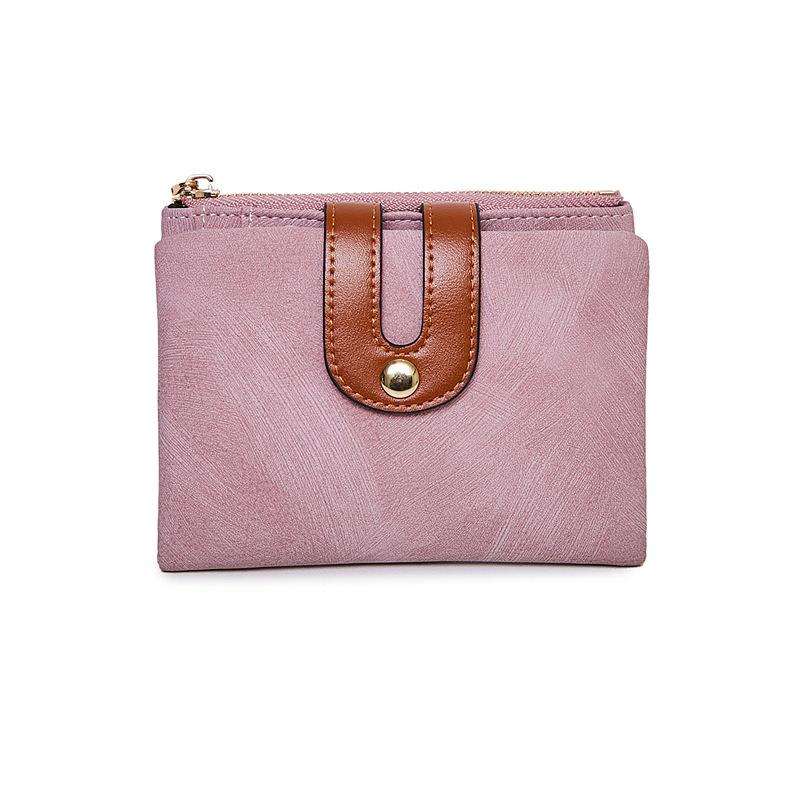 pu leather short wallet, view 4 - MRSLM