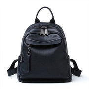 black cowhide leather backpack, view 2 - MRSLM