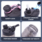 2 liter water bottle with straw, view 9 - MRSLM