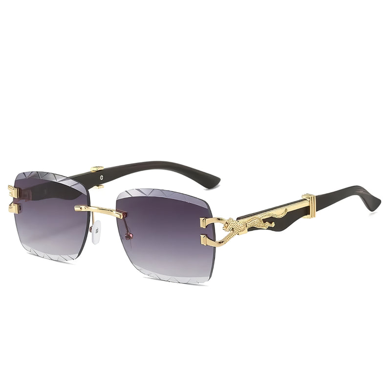 rectangle sunglasses with gradient lenses, view 2 - MRSLM