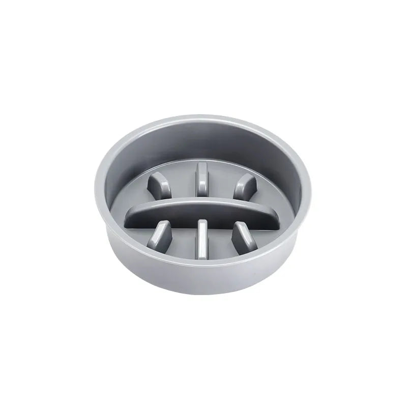 stainless steel elevated pet bowls with slow food bowl, view 3 - MRSLM