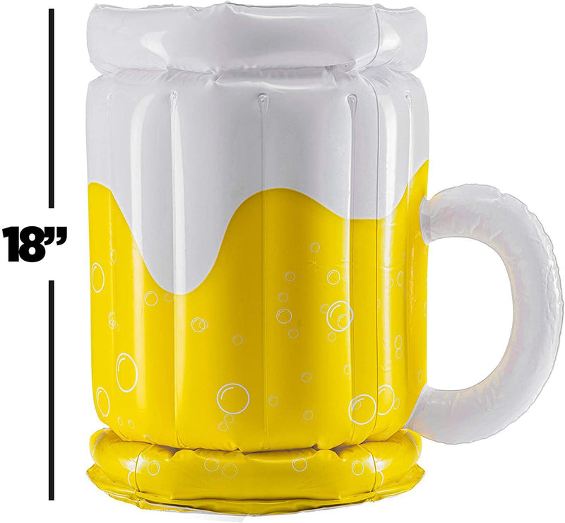 inflatable beer mug cooler pool float, view 7 - MRSLM