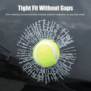 3D tennis ball car decal, view 2 - MRSLM