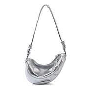 elegant soft leather dumpling bag, view 2 - MRSLM