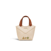 bucket bag with embroidered cheese design, view 4 - MRSLM