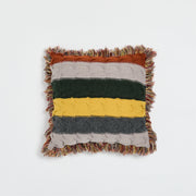 boho wool knitted fringed pillow, view 8 - MRSLM