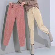 Women's high-waist corduroy harem pants, view 3 - MRSLM