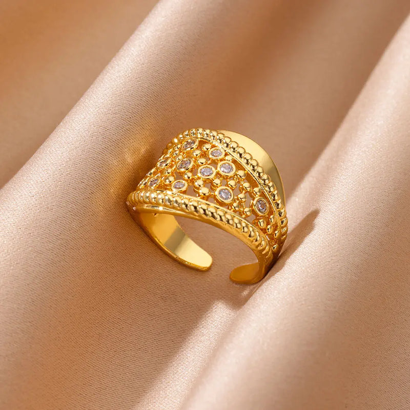 mini zircon stainless steel ring, view 6 - MRSLM