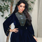 velvet water drop dress, view 3 - MRSLM