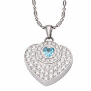 love shaped zirconia necklace - MRSLM