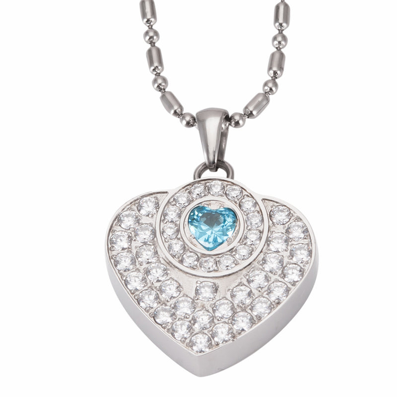 love shaped zirconia necklace - MRSLM