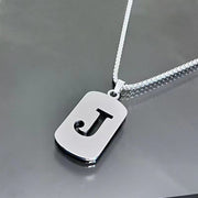 titanium steel letter necklace, view 25 - MRSLM