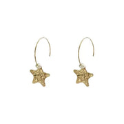 five-pointed star pearl earrings, view 4 - MRSLM