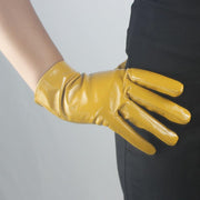 Patent faux leather short gloves, view 10 - MRSLM