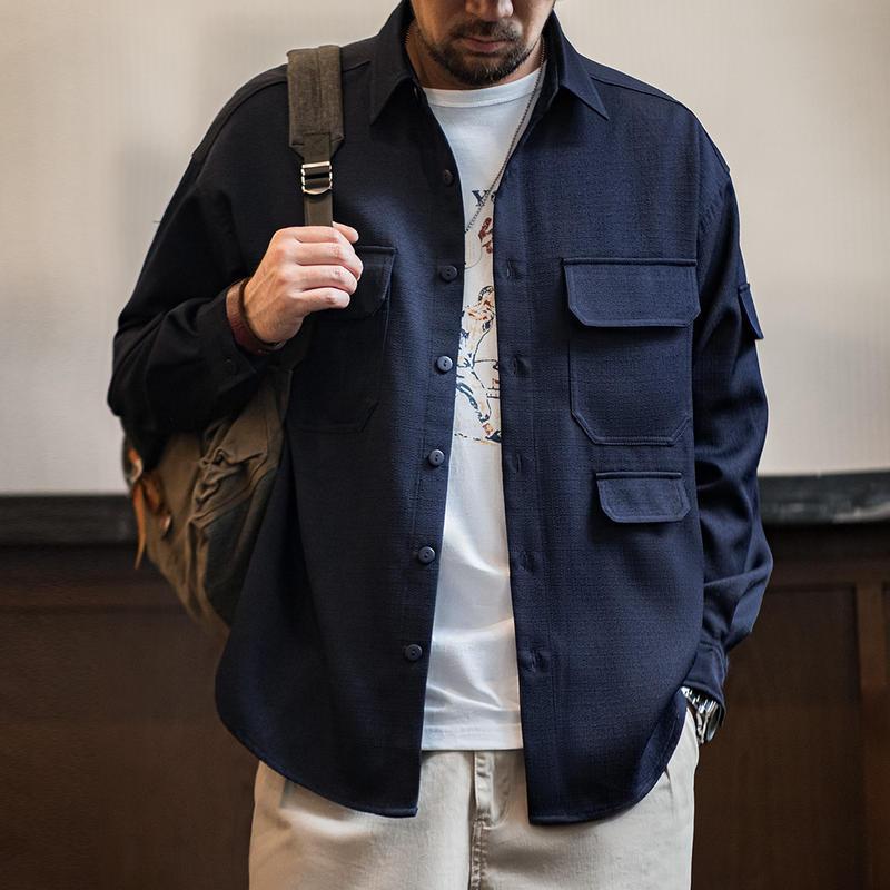 men's anti-wrinkle shirt jacket, view 2 - MRSLM