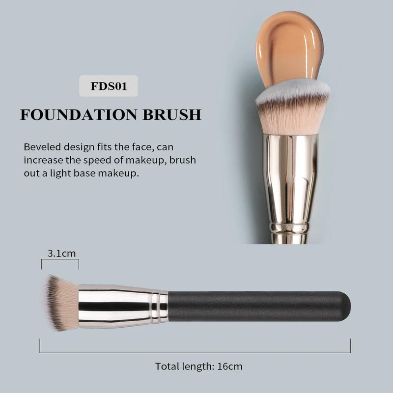 9-piece makeup brush set, view 4 - MRSLM