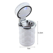 LED-lit portable car ashtray, view 3 - MRSLM