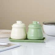 elegant ceramic spice jar set, view 3 - MRSLM