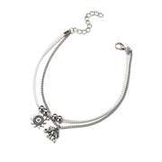 bohemian star elephant double layer anklet, view 9 - MRSLM