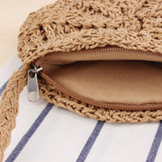Bohemian round straw crossbody bag, view 7 - MRSLM