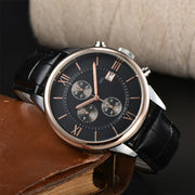 casual leather belt quartz watch, view 10 - MRSLM