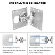 stainless steel hinge repair plate, view 5 - MRSLM