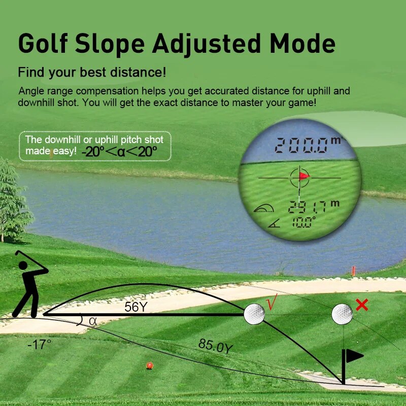 600M golf and hunting laser rangefinder, view 6 - MRSLM