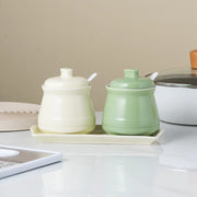 elegant ceramic spice jar set, view 5 - MRSLM