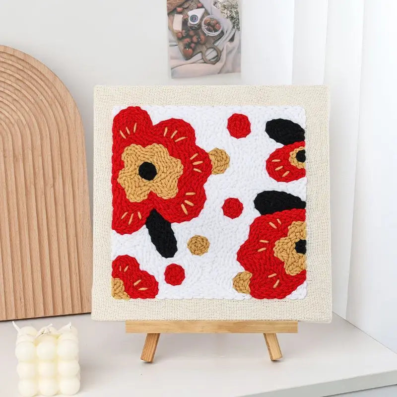 DIY punch needle flower embroidery kit, view 3 - MRSLM