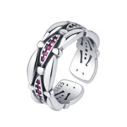 fine sterling silver zircon ring, view 6 - MRSLM