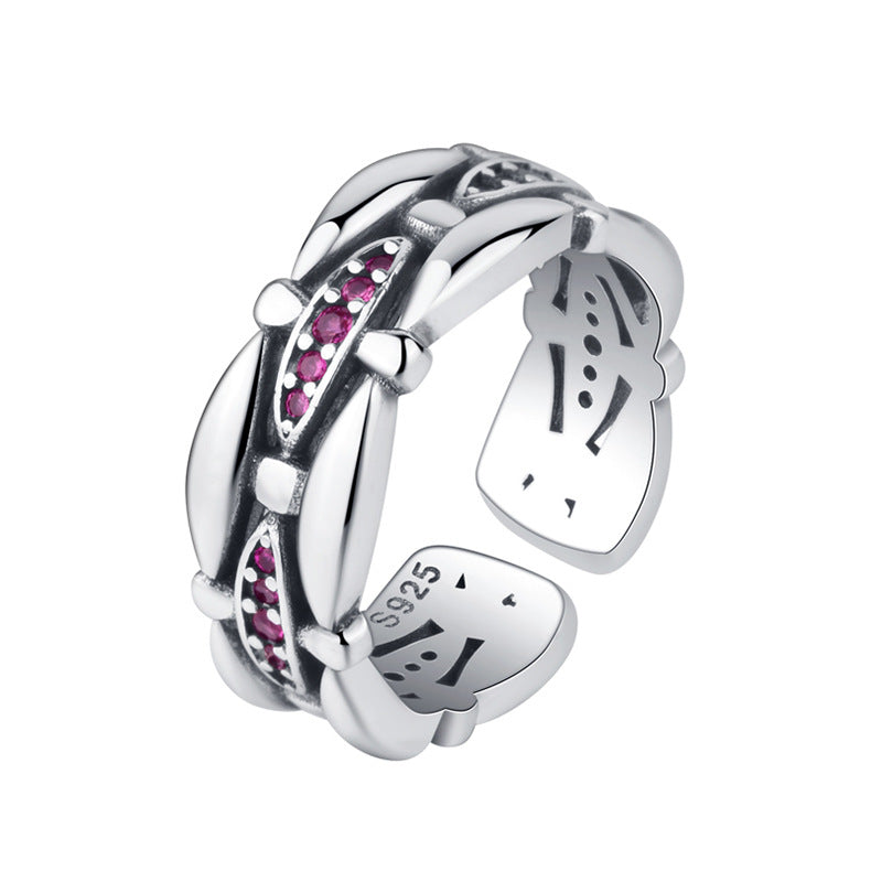 fine sterling silver zircon ring, view 6 - MRSLM