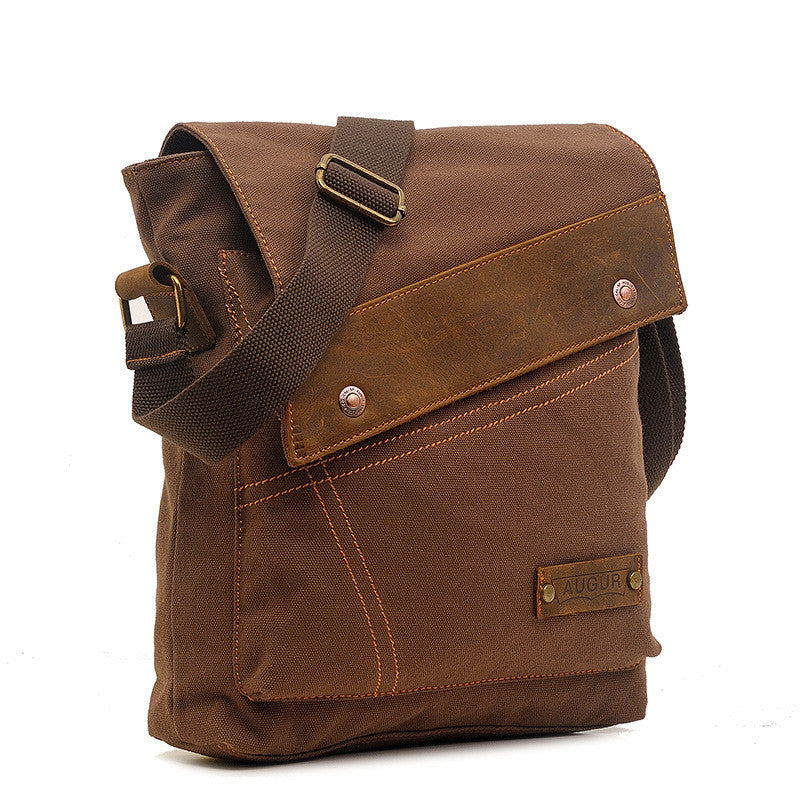 retro canvas vertical crossbody bag, view 2 - MRSLM