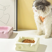 cheese-shaped ceramic pet bowl, view 10 - MRSLM