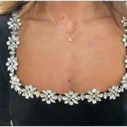 women's square neck rhinestone dress, view 5 - MRSLM