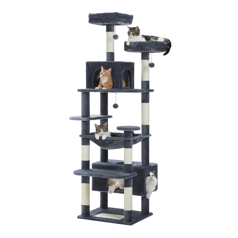 Large cat tree tower for indoor cats, view 2 - MRSLM