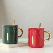 ceramic mug with gold-plated handle, view 2 - MRSLM