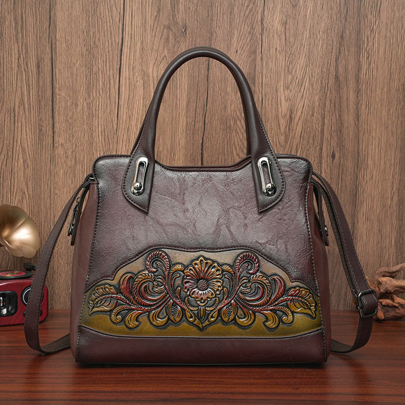 embossed retro crossbody bag for women, view 8 - MRSLM