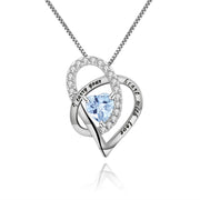 birthstone silver pendant necklace, view 11 - MRSLM