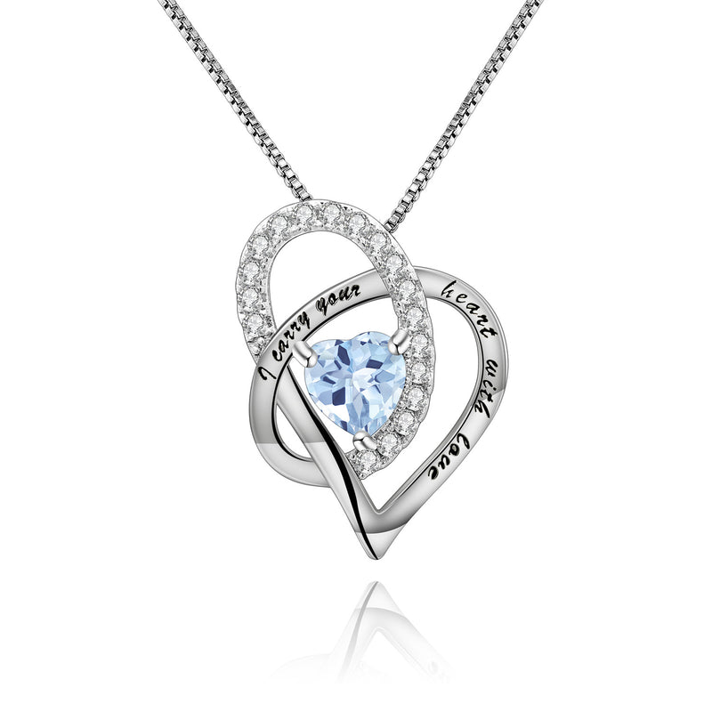 birthstone silver pendant necklace, view 11 - MRSLM