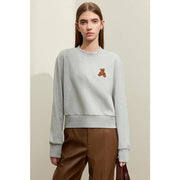 women's bear applique pullover hoodie, view 24 - MRSLM