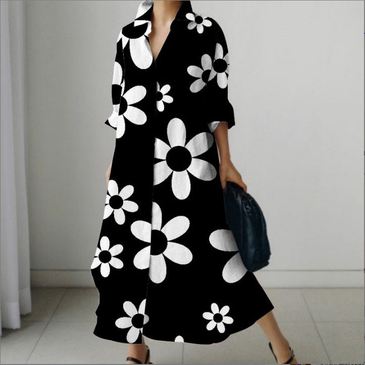 women's loose printed dress, view 13 - MRSLM