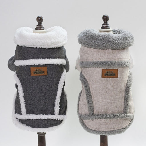 Warm winter dog jacket with fleece collar - MRSLM
