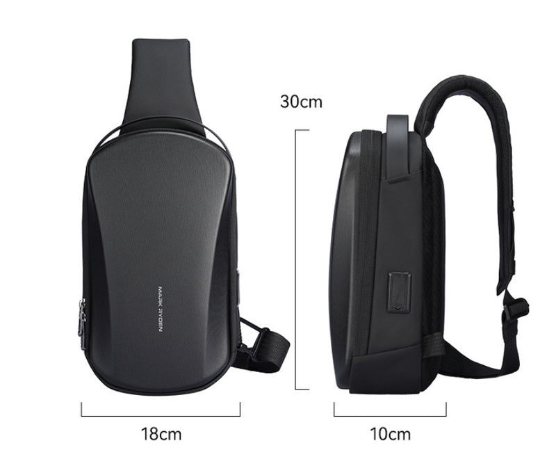 hard shell waterproof messenger bag, view 8 - MRSLM
